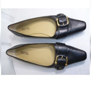 MICHAEL KORS LEATHER BUCKLE FLATS